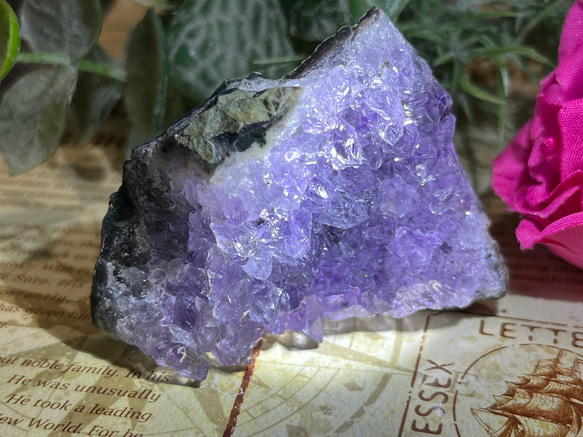 【愛の守護石♡】アメジスト　紫水晶　クラスター　原石　ラフストーン 4枚目の画像