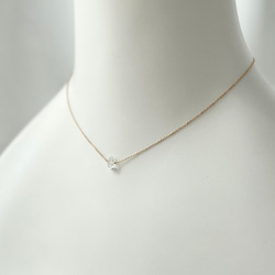 14kgf ハーキマークォーツ - Herkimer Diamond Quartz Necklace 5枚目の画像