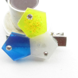 時代を流すよりも流されたいと願うクォーツは、今日も元気です♪<創作ヘアクリップ>HC058 2枚目の画像