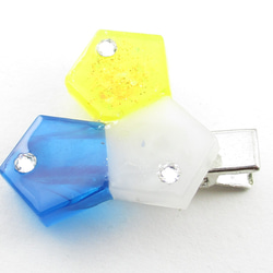 時代を流すよりも流されたいと願うクォーツは、今日も元気です♪<創作ヘアクリップ>HC058 3枚目の画像