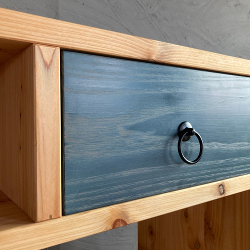 GMIH78○和モダン シェルフ ラック 飾り棚 違い棚 茶棚 飾り棚 置物棚 漆塗りの和モダンなシェルフ】桧無垢材の違い棚｜本棚｜棚 棚