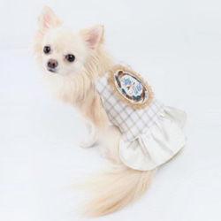 ワンピース ドレス ドッグウェア ナチュラル かわいい 小型犬用 犬服 猫服 犬の服 P107 7枚目の画像