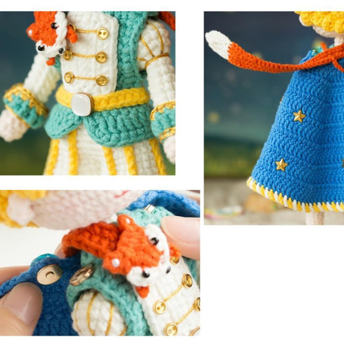 ハンドメイド 王子様 あみぐるみ マスコット レシピ 作り方 編み図