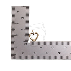 ERG-2657-G【2個入り】キュービックハートピアス/Cubic Heart Post Earrings 5枚目の画像