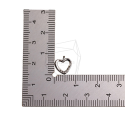 ERG-2657-R【2個入り】キュービックハートピアス/Cubic Heart Post Earrings 5枚目の画像