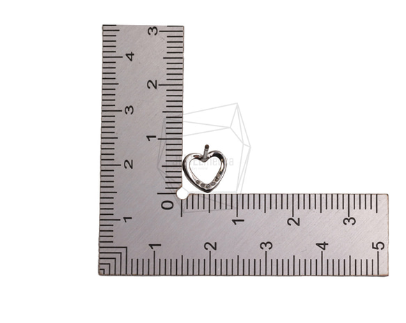 ERG-2657-R【2個入り】キュービックハートピアス/Cubic Heart Post Earrings 5枚目の画像