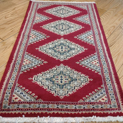 輕便可折疊手工編織地毯，巴基斯坦地毯，入口墊，部落地毯，78 x 45 厘米，手工編織地毯 第6張的照片