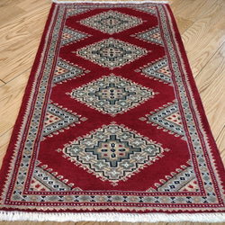 輕便可折疊手工編織地毯，巴基斯坦地毯，入口墊，部落地毯，78 x 45 厘米，手工編織地毯 第4張的照片