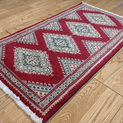 輕便可折疊手工編織地毯，巴基斯坦地毯，入口墊，部落地毯，78 x 45 厘米，手工編織地毯 第7張的照片