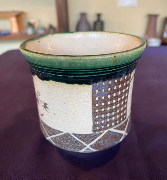 織部焼風コーヒーカップ　4 2枚目の画像