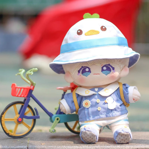 20cm着せ替えぬいぐるみ服 幼稚園新入生セット 2種類 アヒル模様付き