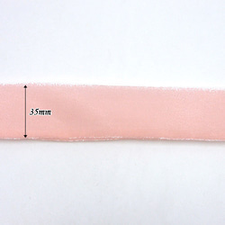 チューブシャイニーシフォンリボン（Pink / ピンク）35mm x 1m 4枚目の画像