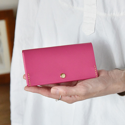 カードケース・ショッキングピンク（イタリア牛革・顔料仕上げ）名刺