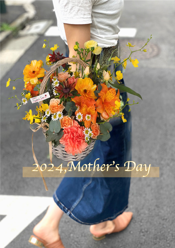 【Mother's Day】アレンジメント　M　お色味変更可能 1枚目の画像