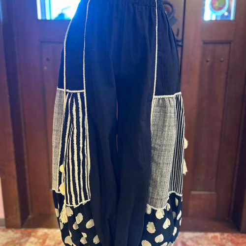 エスニック アラジンパンツ 藍染 竹布 新品 ハンドメイド 【公式通販】