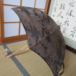 泥染め・着物から日傘（傘袋付き） 13枚目の画像