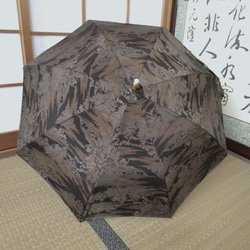 泥染め・着物から日傘（傘袋付き） 11枚目の画像
