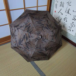 泥染め・着物から日傘（傘袋付き） 10枚目の画像