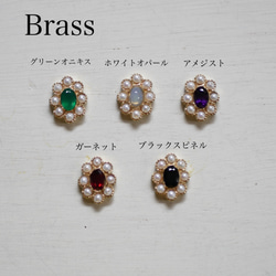 ピアス【Lady hand &antique bijou/brass 】アンティーク　手　ハンド 6枚目の画像