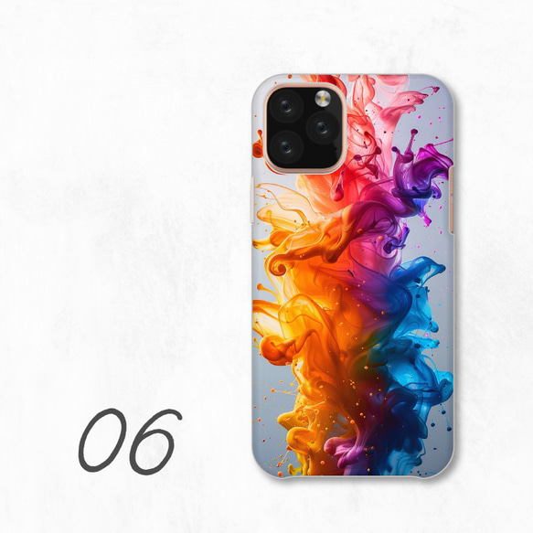 彩色抽象藝術設計現代智慧型手機保護殼相容於所有型號後背式硬殼 NLFT-HARD-a408 第8張的照片