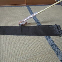 本場泥大島紬の着物から日傘（傘袋付き） 6枚目の画像