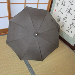 本場泥大島紬の着物から日傘（傘袋付き） 1枚目の画像