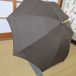 本場泥大島紬の着物から日傘（傘袋付き） 3枚目の画像