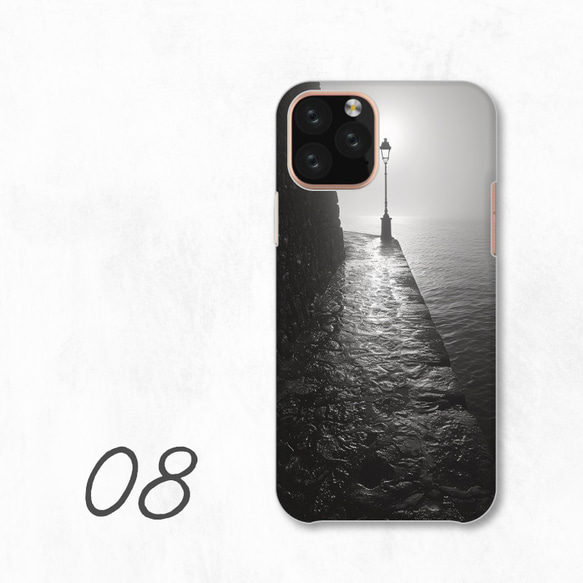 拍照單色海岸燈塔風景智慧型手機保護殼，相容於所有型號後背硬殼 NLFT-HARD-a418 第10張的照片