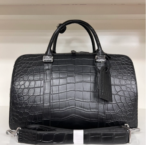 極美品✨JRA認定 クロコダイル ボストンバッグ ブラウン系 ワニ - 旅行 