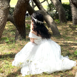 【レビューで送料無料】カチューシャ ワイヤー 花 髪飾り ウェディング 小枝 結婚式 ブライダル ヘッドドレス 8枚目の画像