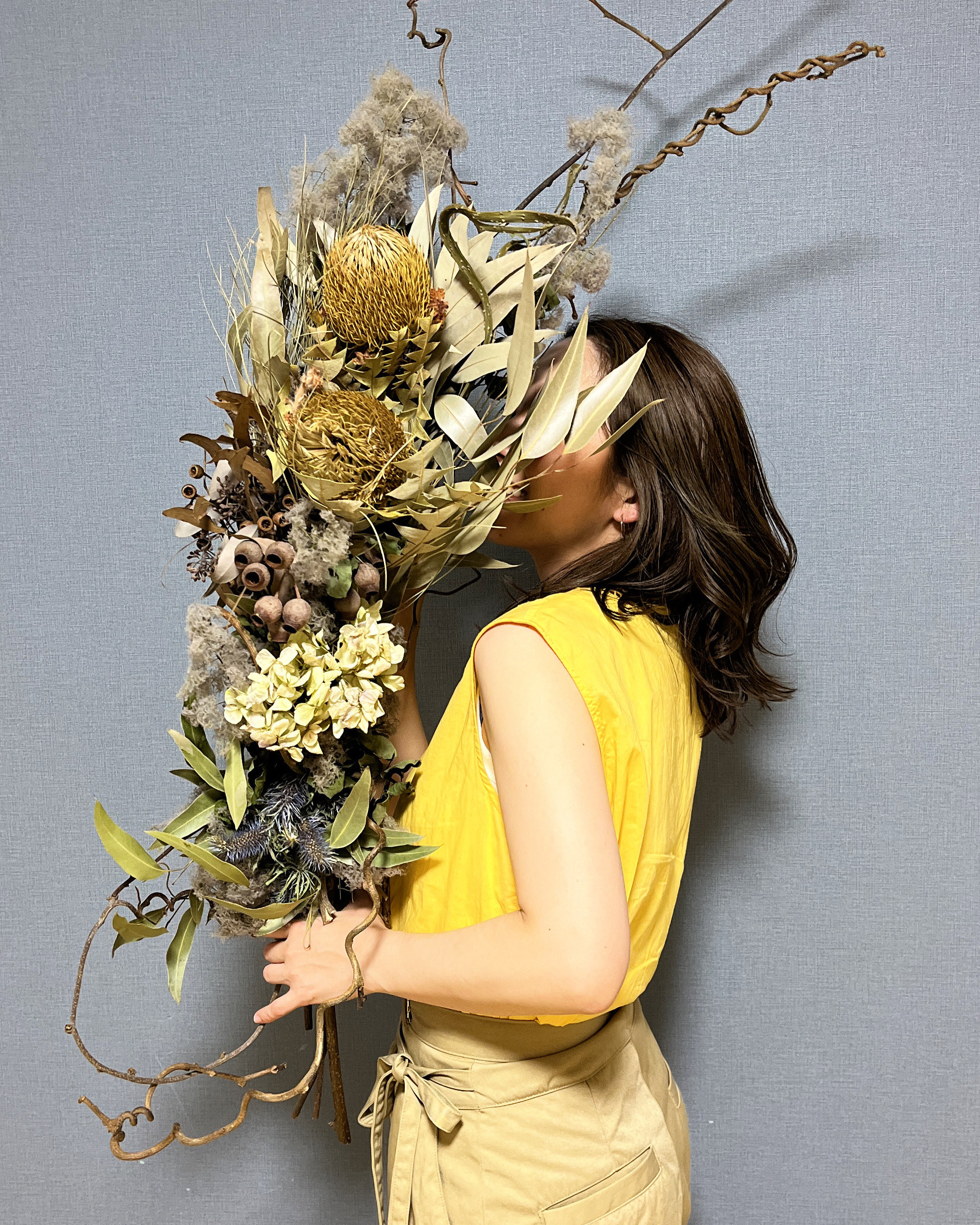 ●受注販売● ○フルオーダー○[Lサイズ]ドライフラワースワッグ ꎺ  ꎺ  ꎺ