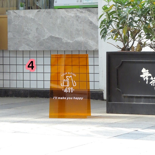 アクリル板 カラフル スタンド式看板 透明な素材 クリエイティブLOGO