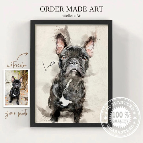 水彩画アートポスター似顔絵