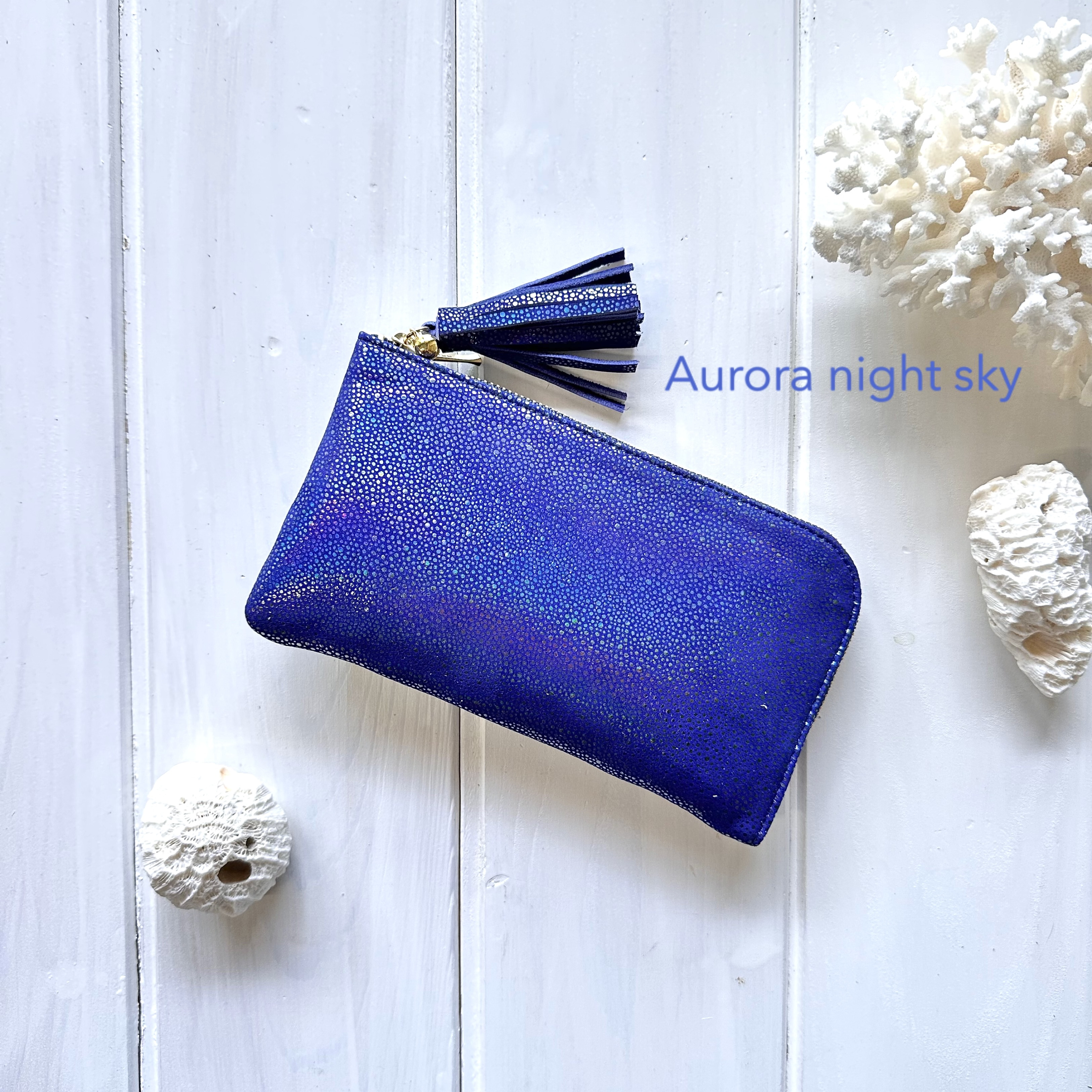 『オーロラナイトスカイ』軽くてコンパクト☆L字ファスナー長財布『coronコロン』