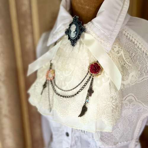 スチームパンクペンダント・葡萄酒色ノ薔薇 ネックレス・ペンダント