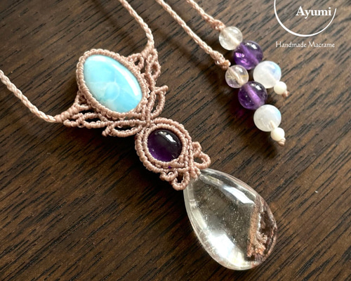 ラリマーハートとセリサイトアメジスト❣️15cm ラリマーハートとセリサイトアメジスト❣️15cm - メルカリ