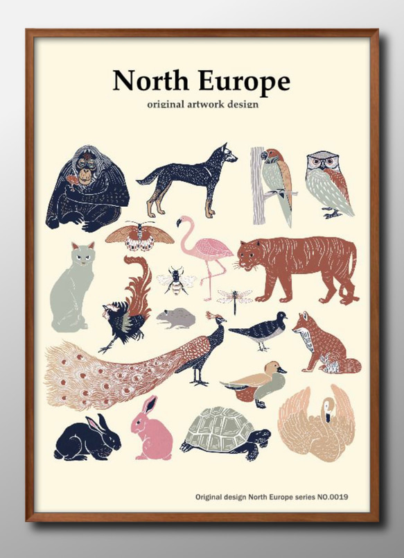 ポスター アート 絵画『グラーグ　動物　アニマル』北欧 A3 イラスト デザイン マット紙■7567 1枚目の画像