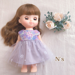 26cmドール用 フリルそで森のうさぎパジャマ ソランちゃん レミン