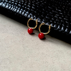 赤（レッド） ピアス（フープ） の人気通販｜Creema(クリーマ