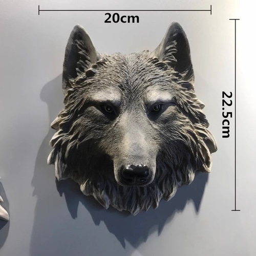 レプリカ 動物 ヘッドウォールマウント 狼 オオカミ 頭 インテリア