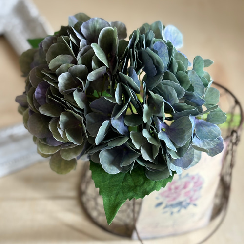 紫陽花のスワッグ 35cm アーティフィシャルフラワー 造花 ドライ