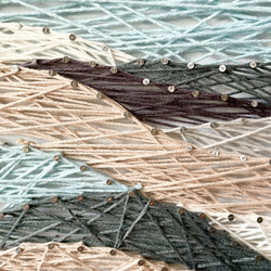 波模様の糸かけウォールパネル　　壁掛け　ウォールパネル　アートパネル　アメリカンスタイル　北欧　モダン 2枚目の画像