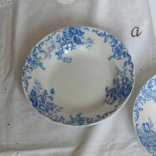 ⑯サンタマン St. Amand 花模様の皿 2枚セット ⑯サンタマン St. Amand