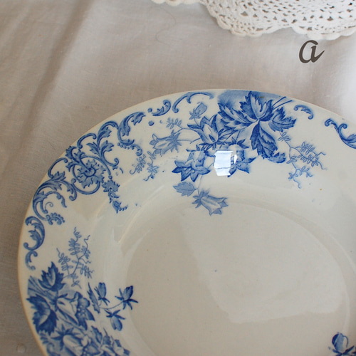 フランスアンティークプレート サンタマン St Amand Campanule 深皿