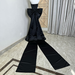 売れ人気商品！黒い　立体的なドレス　チューブトップ　ウェディングドレス　上質なドレス　サテン　花嫁パーティードレス前撮り 9枚目の画像