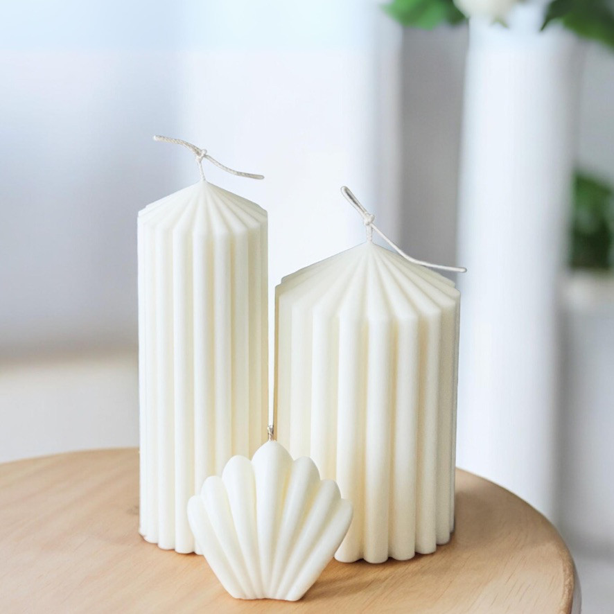 ピラーキャンドル3点セット スイートオレンジの香り