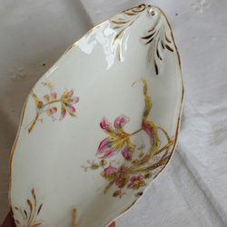 ラヴィエ皿 手描きのお花 フランスブロカント b 11枚目の画像