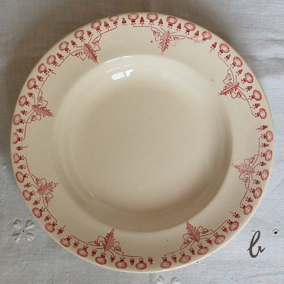 ロンウィー スープ皿 Longwy malines フランスアンティーク