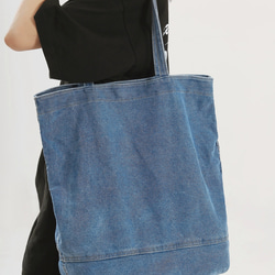 ファッション可愛いシンプル　男女日常用　デニム　トートバッグ　ショルダーバッグ 3枚目の画像