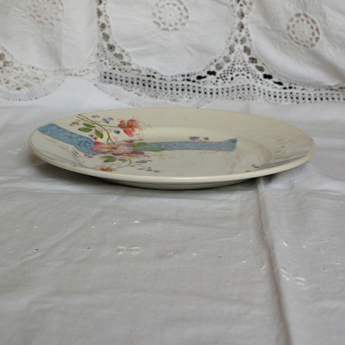 希少Creil MontereauLILAS平皿フランスアンティーク